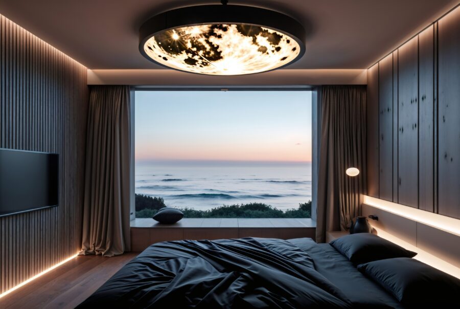 dark room ocean views