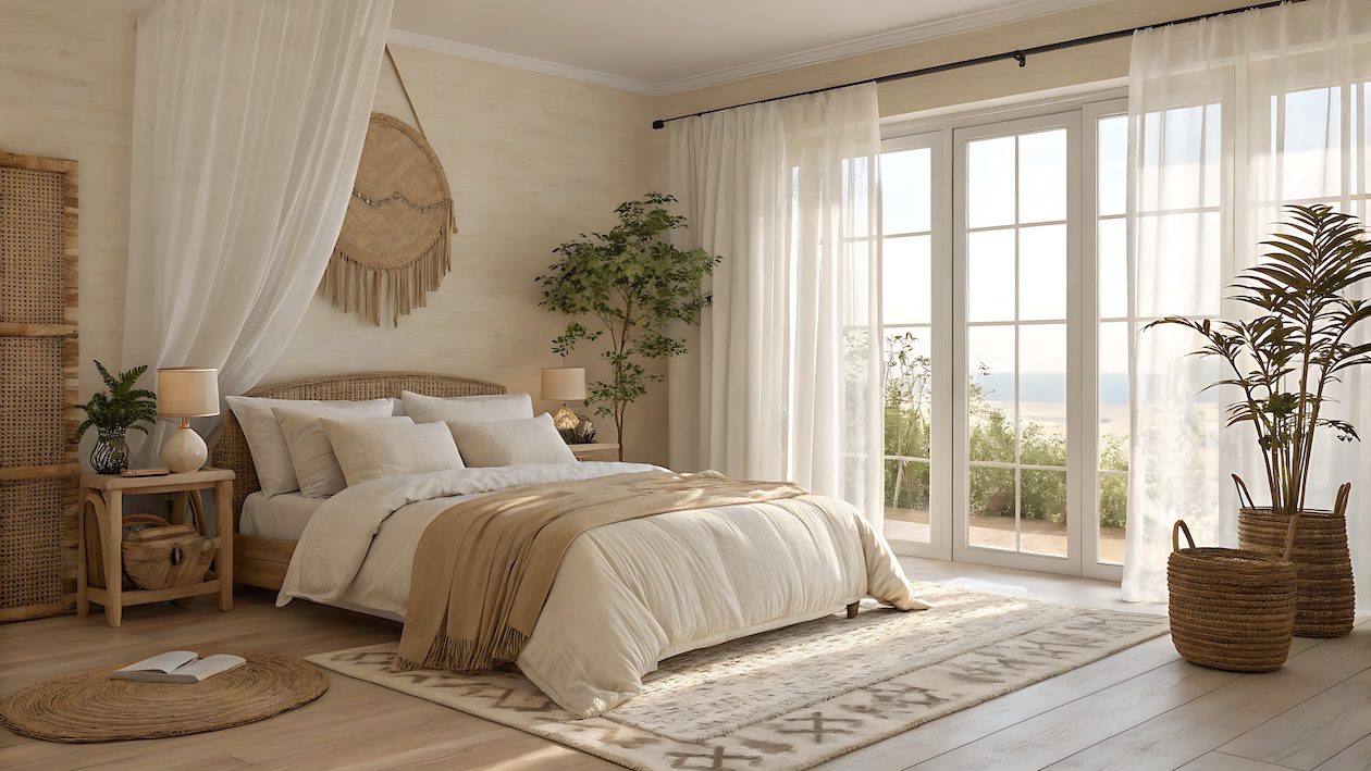 Luxury coastal bedroom